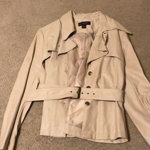 Tan belted jacket